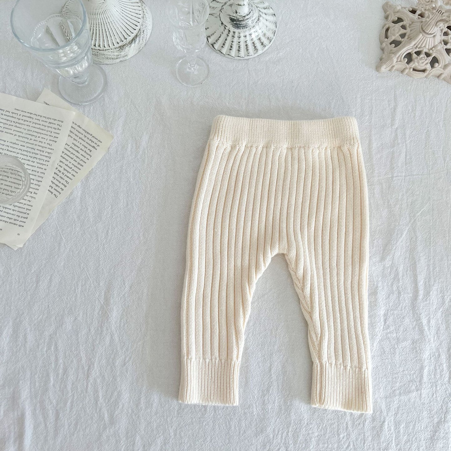 Stretchy Knitted Cotton Baby Leggings
