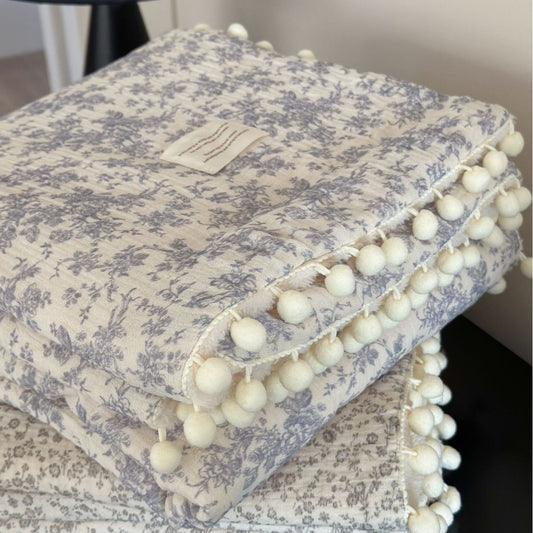 Sky Blossom Luxe Fleece Baby Blanket