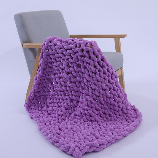 Mono Chenille Knitted Blanket