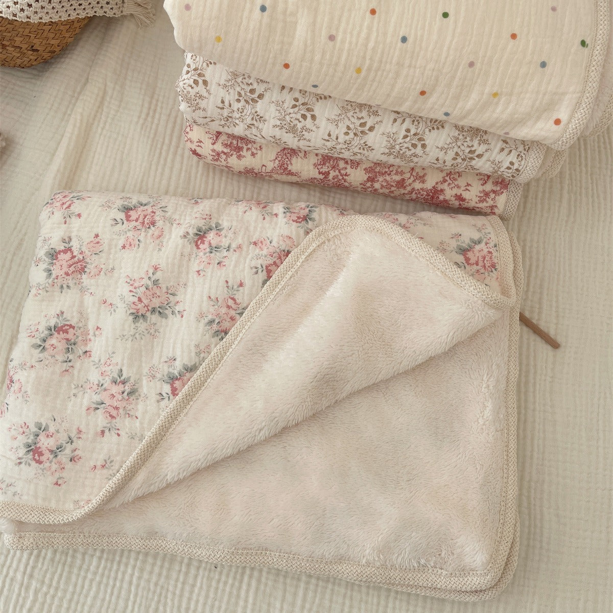 Spring has Sprung Cozy Cotton Fleece Blanket