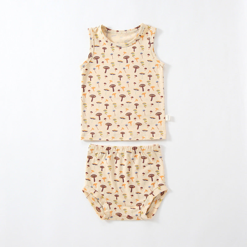 Earthy Summer Cotton Vest and Shorts (4 design options)