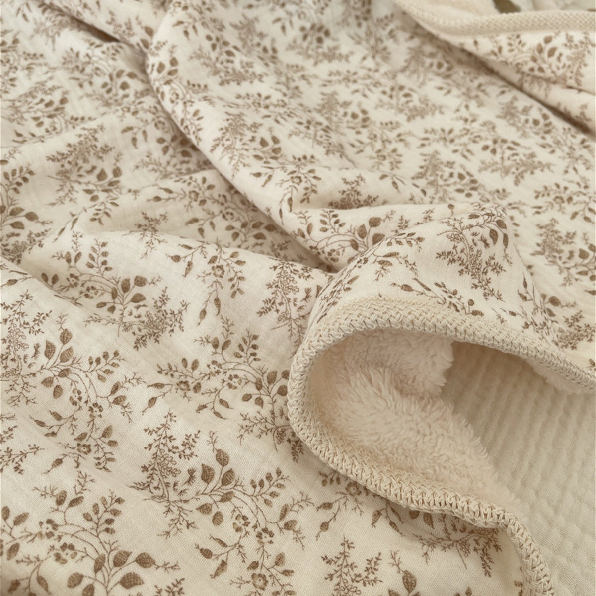 Autumn Garden Cozy Cotton Fleece Blanket