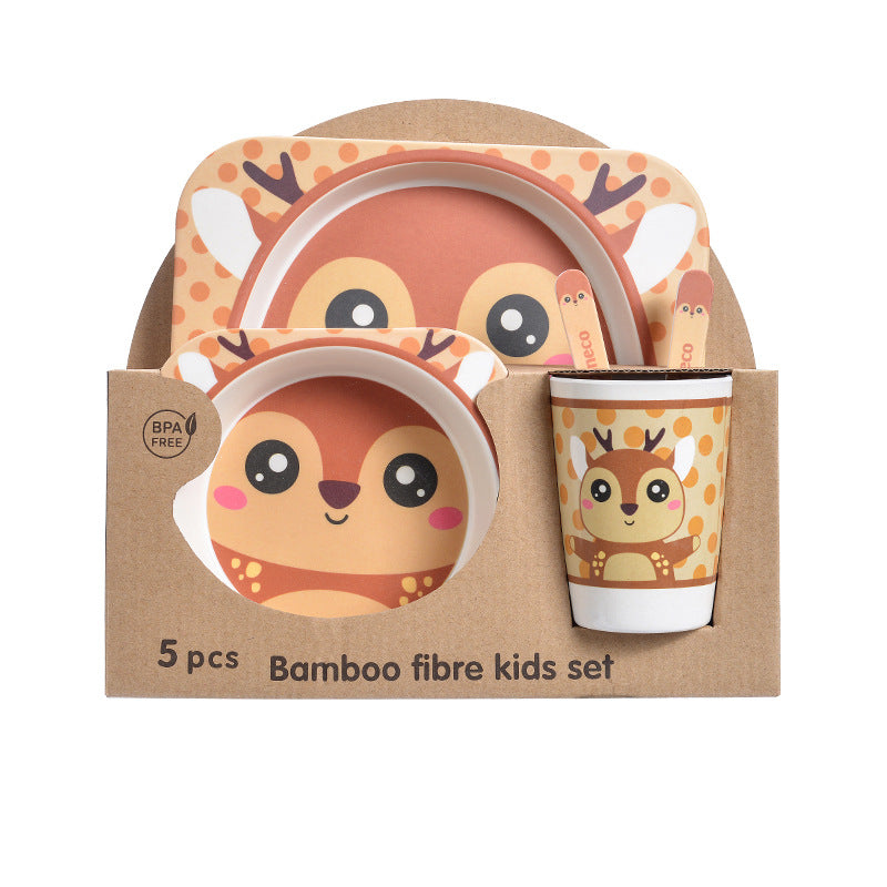 Natural Bamboo Fibre Baby Feeding Set