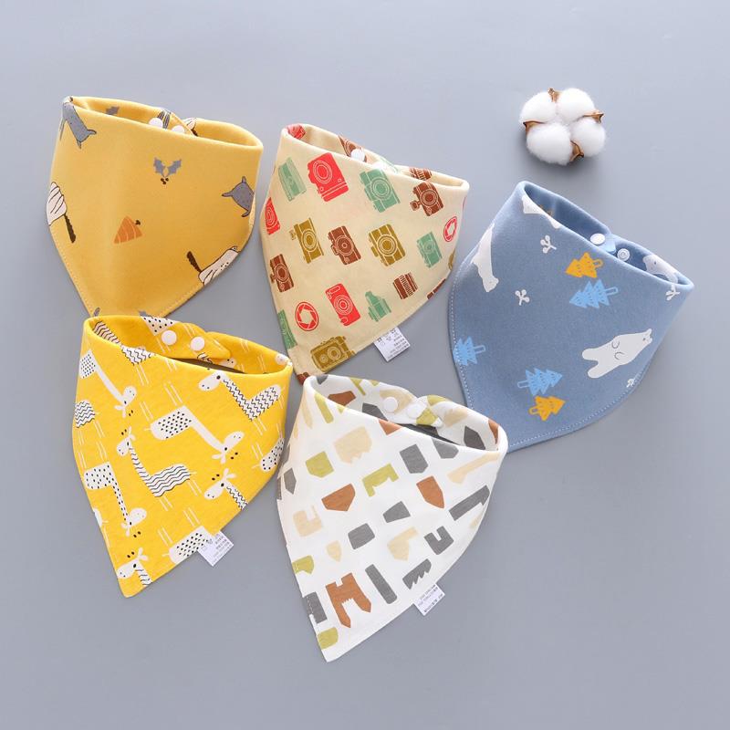 Bright Baby Cotton Bibs - Saliva Towel Sets of 4 or 5