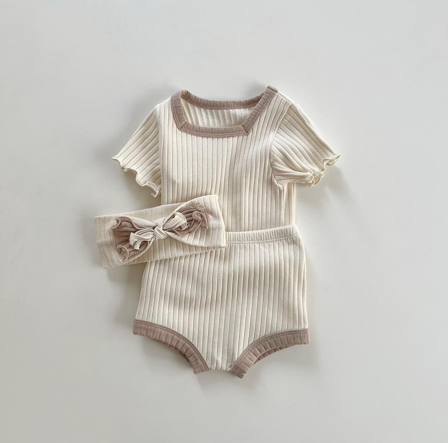 Earthy Summer Cotton Tee and Shorts