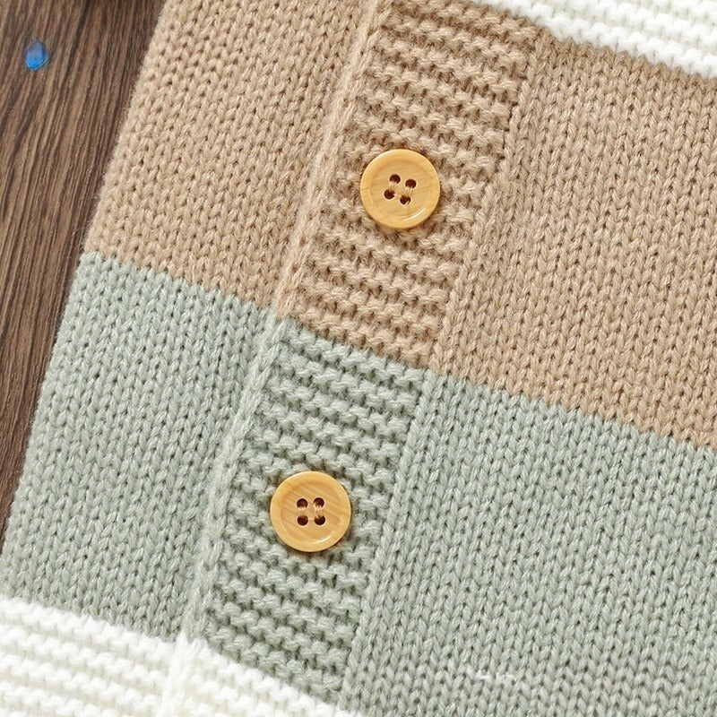 Knitted Striped Winter Onesie (3 color options)