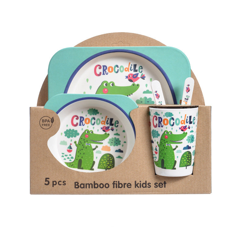 Natural Bamboo Fibre Baby Feeding Set