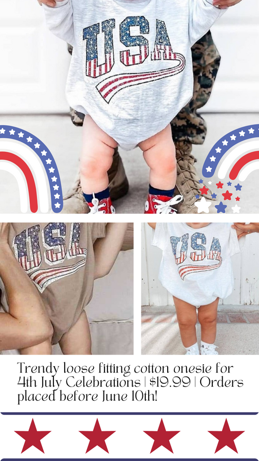 Cotton Onesie for Independence Day Celebrations