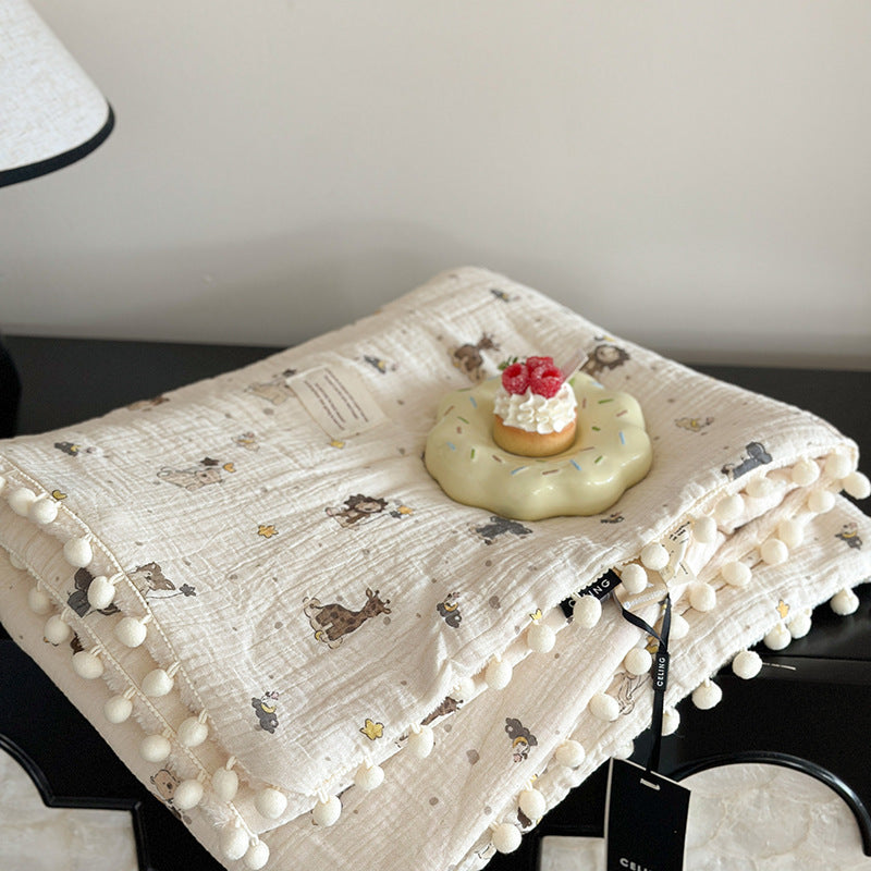 Safari Friends Luxe Fleece Baby Blanket