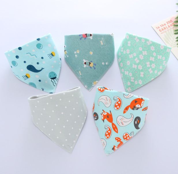Bright Baby Cotton Bibs - Saliva Towel Sets of 4 or 5