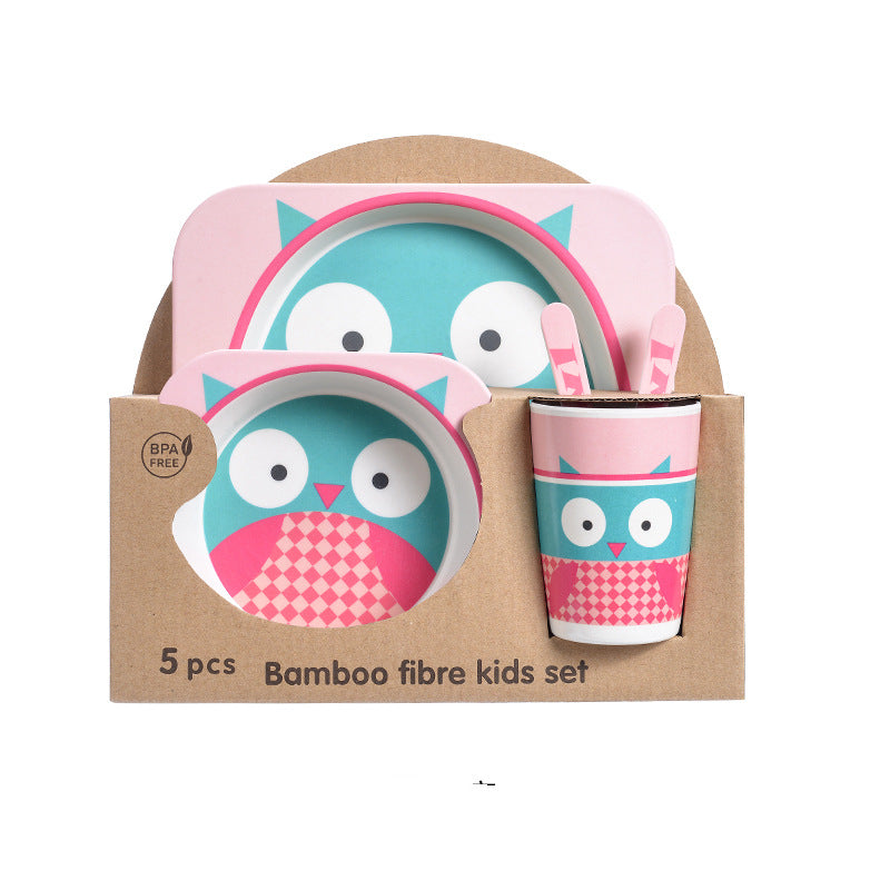 Natural Bamboo Fibre Baby Feeding Set