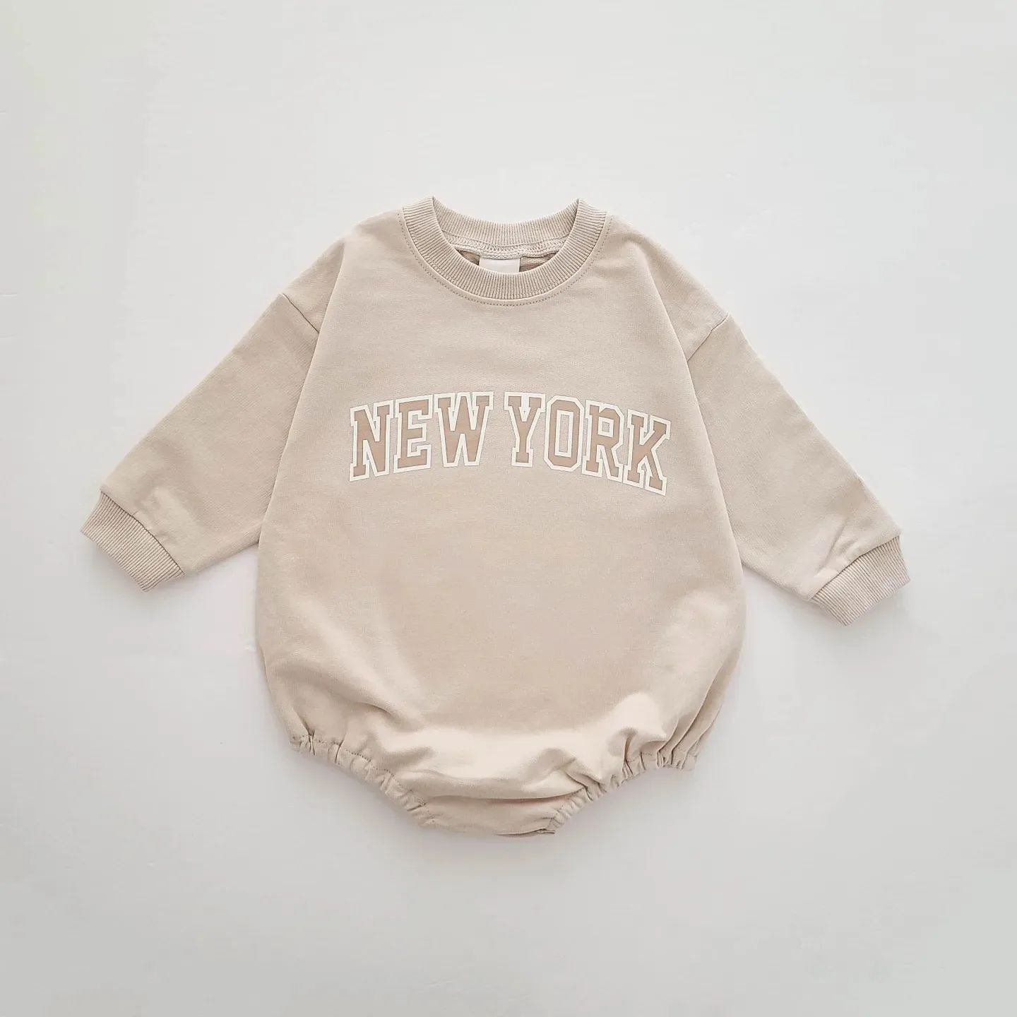 New York Long Sleeve Cotton Romper