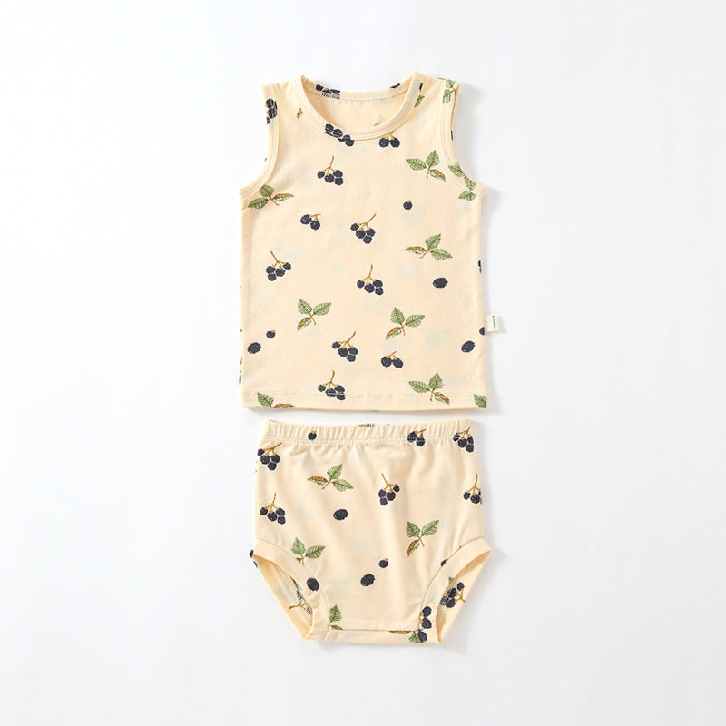 Earthy Summer Cotton Vest and Shorts (4 design options)