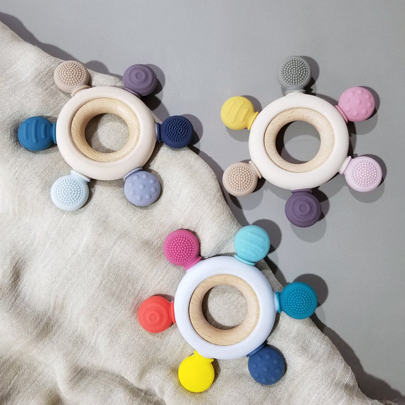 Silicone Wooden Teether