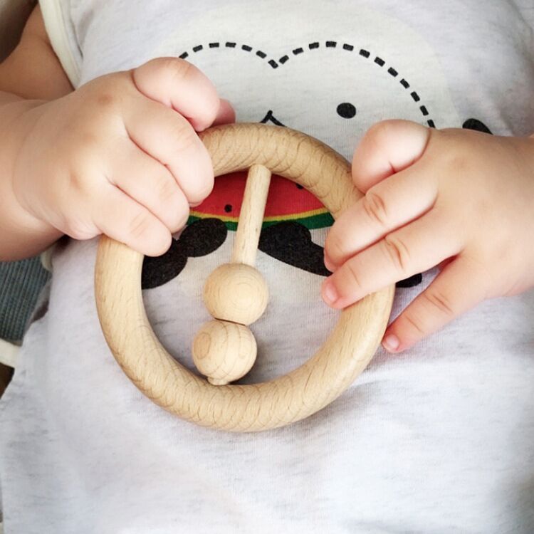 Ecofriendly Beech Wood Baby Rattle