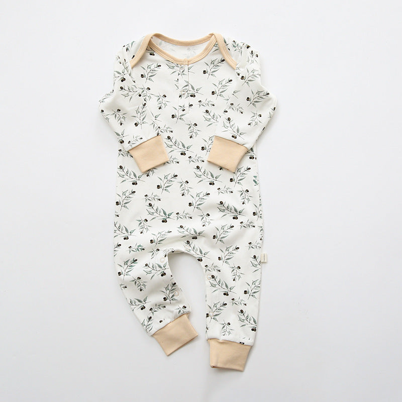 Earthy Floral Romper Soft Stretchy Cotton