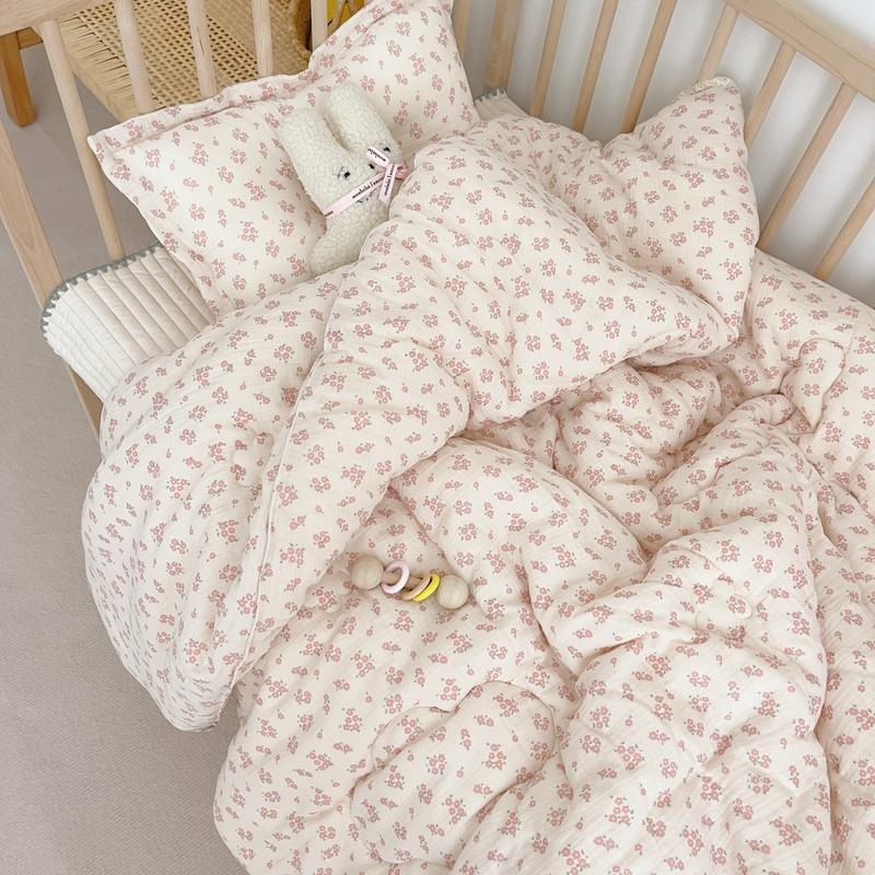 Quality Cotton Baby Quilts in Earthy Vintage Floral