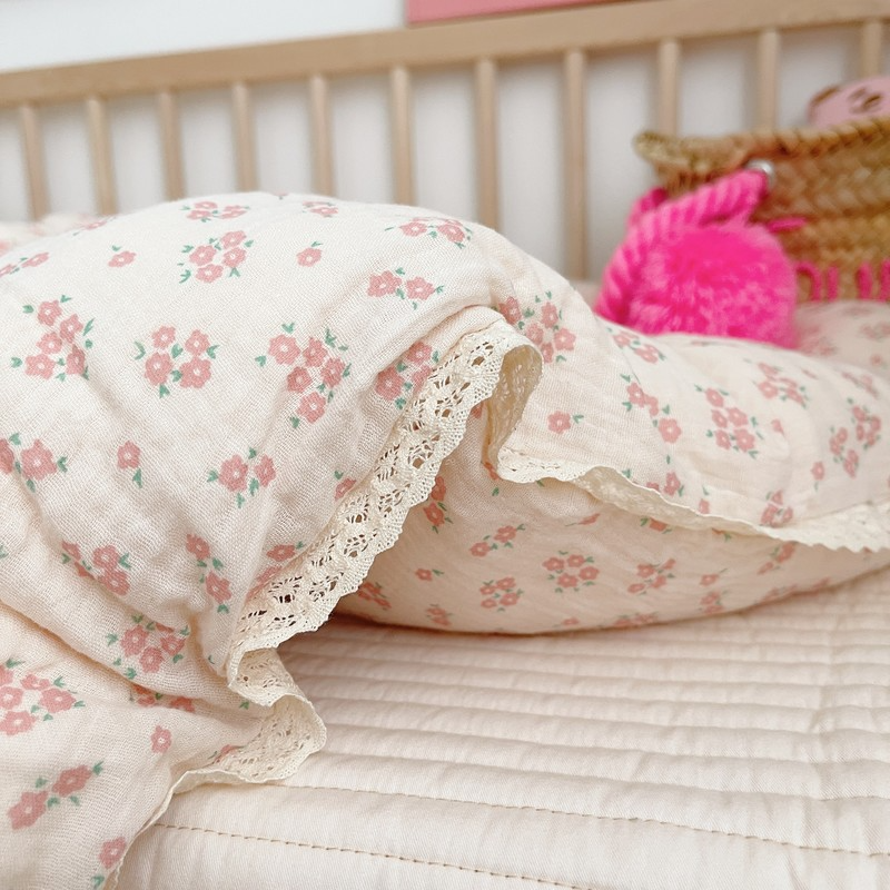Quality Cotton Baby Quilts in Earthy Vintage Floral