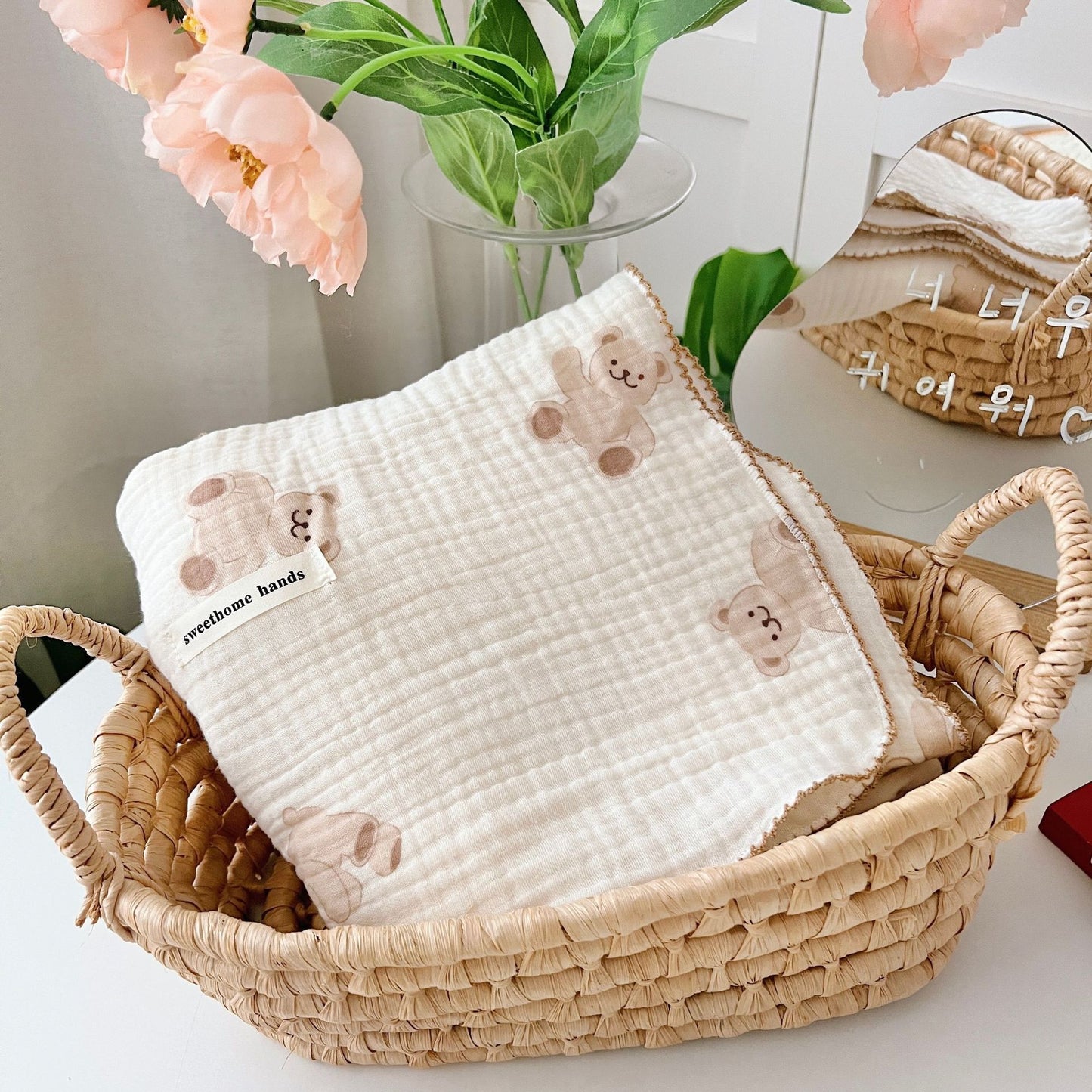 Earthy Cotton Blanket with Delicate Trim (25 designs)