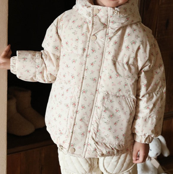 Earthy Floral Winter Coat