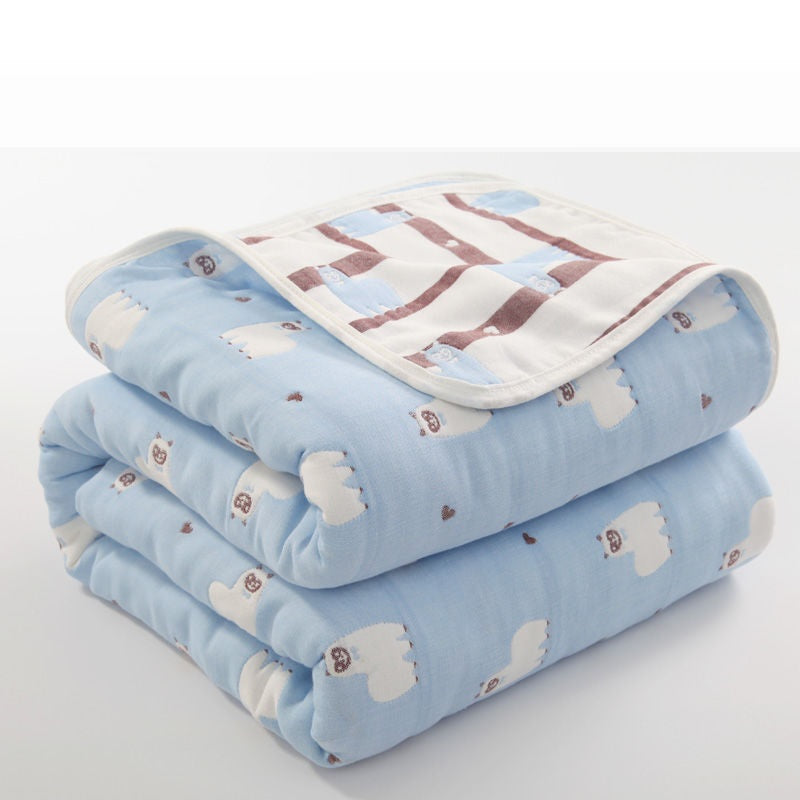 Double Sided Six-layer Cotton Baby Blanket