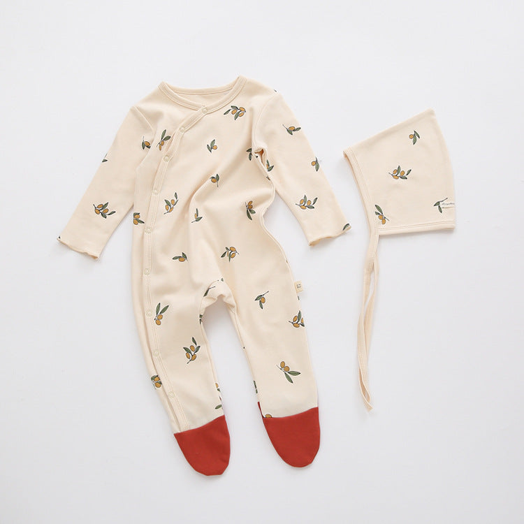 Cotton Full Body Romper and Hat