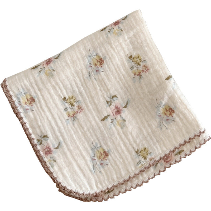 Floral Burp and Drool Cloth Wipes (pack of 4)