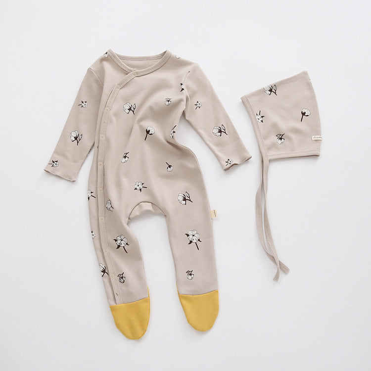 Cotton Full Body Romper and Hat