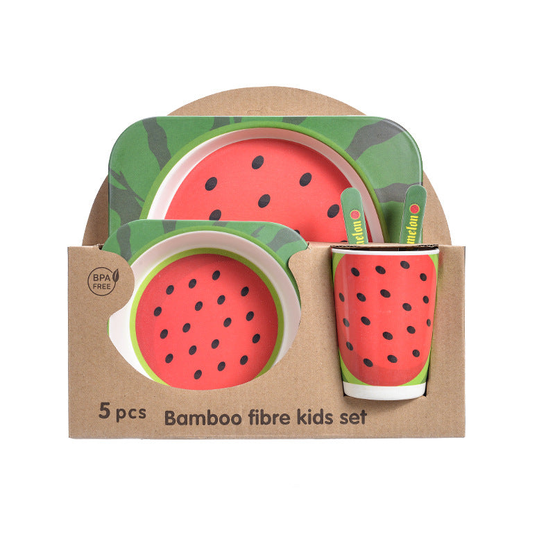 Natural Bamboo Fibre Baby Feeding Set