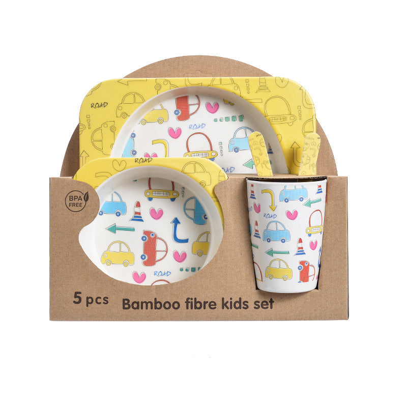 Natural Bamboo Fibre Baby Feeding Set
