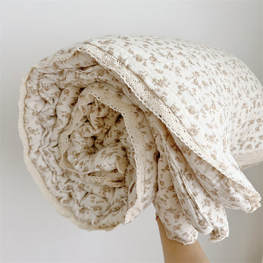 Earthy Flowers High Quality Pure Cotton Baby Quilt