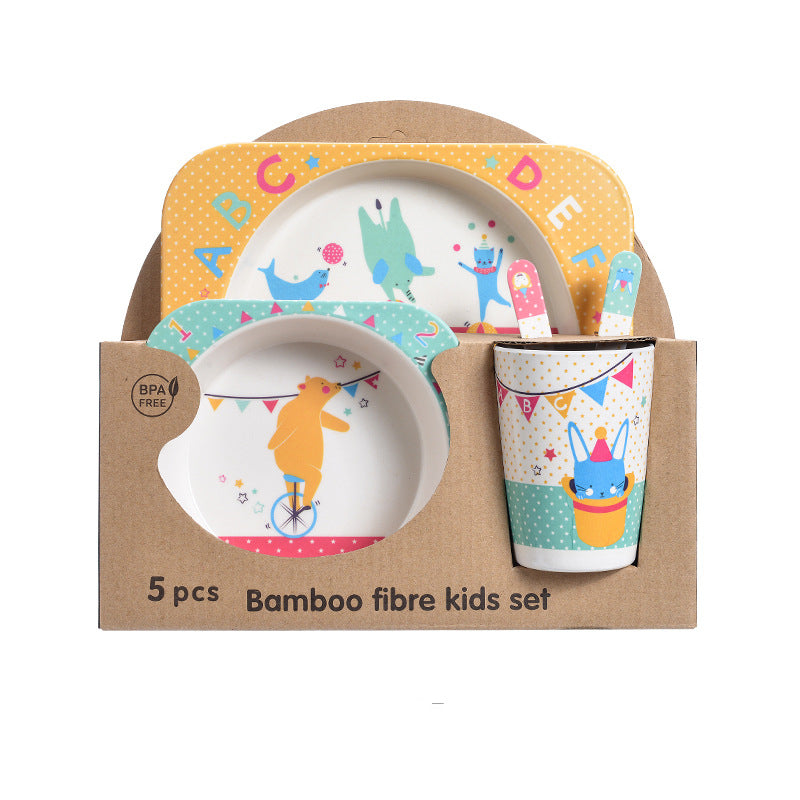 Natural Bamboo Fibre Baby Feeding Set