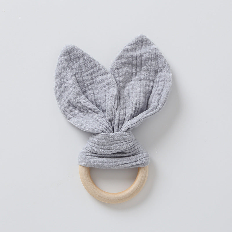 Newborn beech wood and Cotton Teether Toy