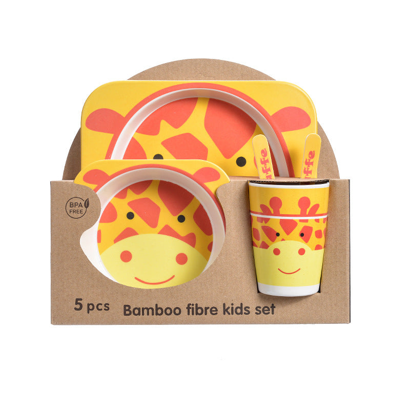 Natural Bamboo Fibre Baby Feeding Set