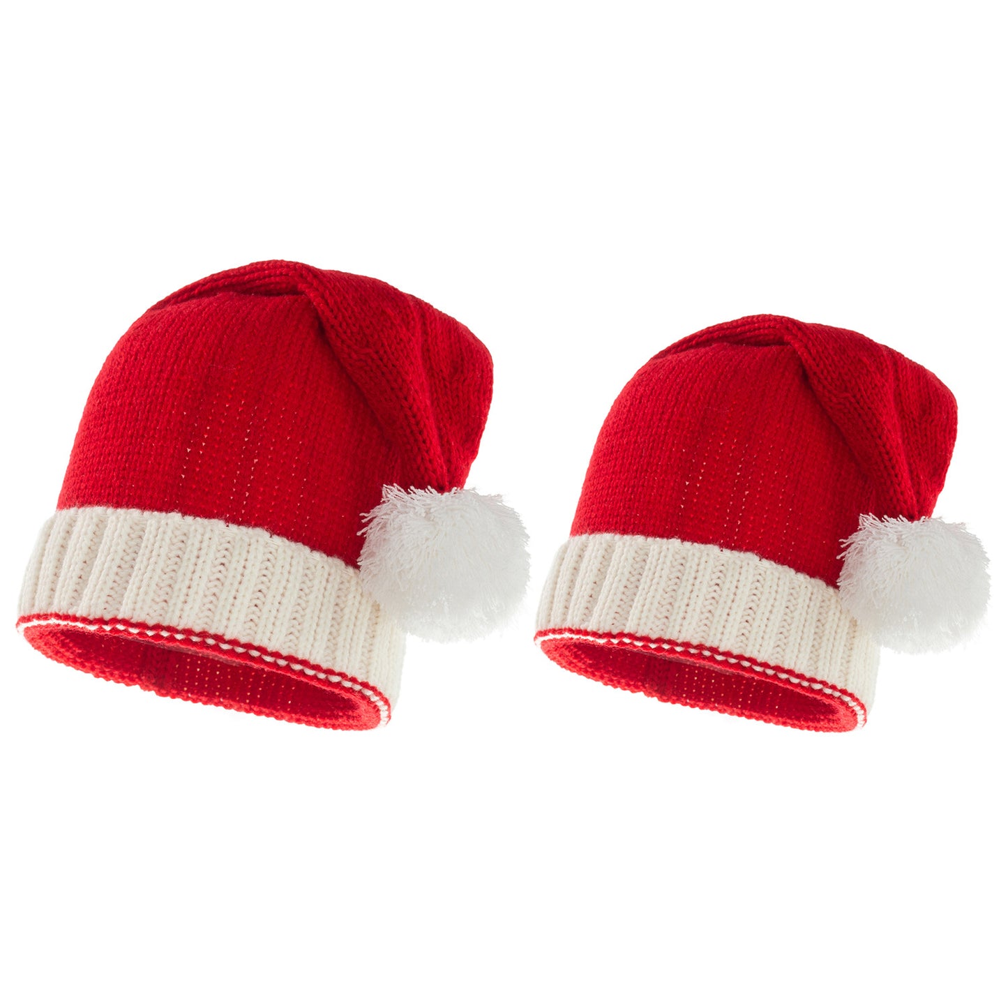 Christmas Pom Pom Knitted Beanies for Mom and Mini Me