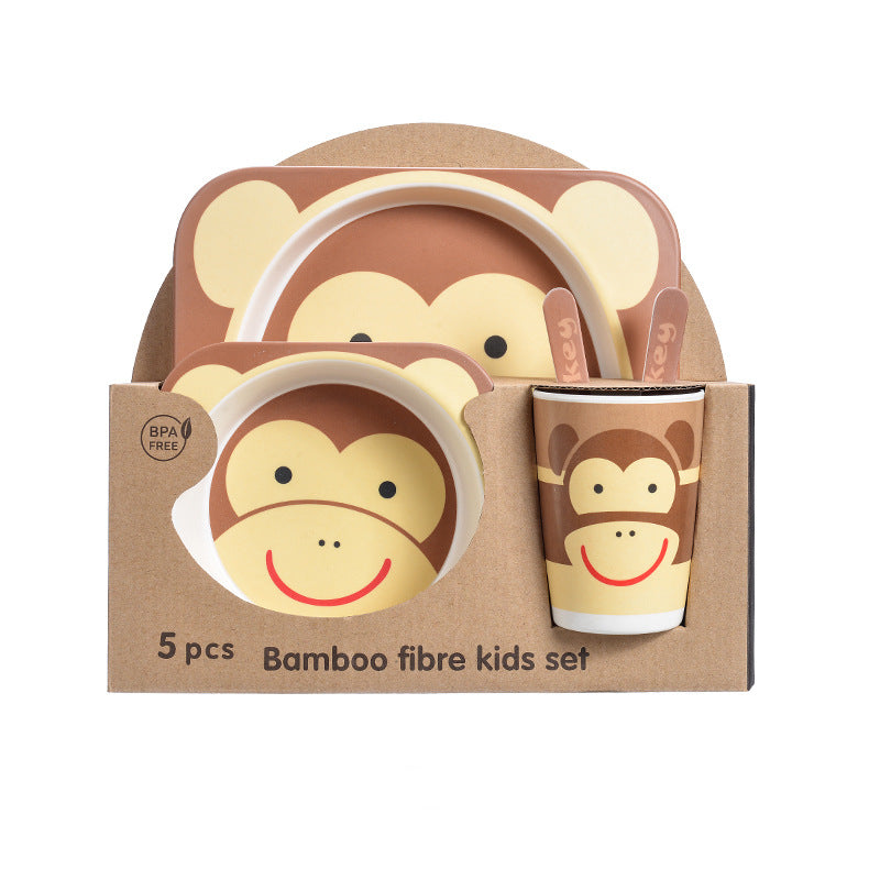 Natural Bamboo Fibre Baby Feeding Set