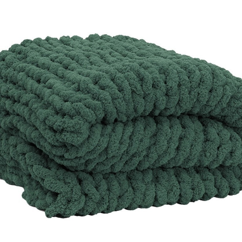 Mono Chenille Knitted Blanket