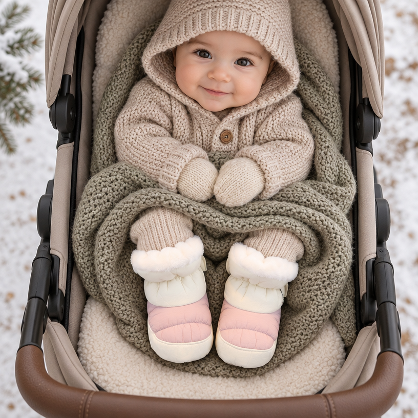 Snuggly Fleece-Lined Winter Baby Boots
