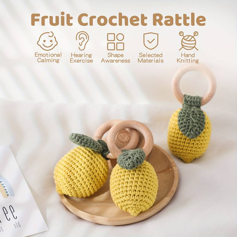 Just Fruits Handmade Crochet Rattle