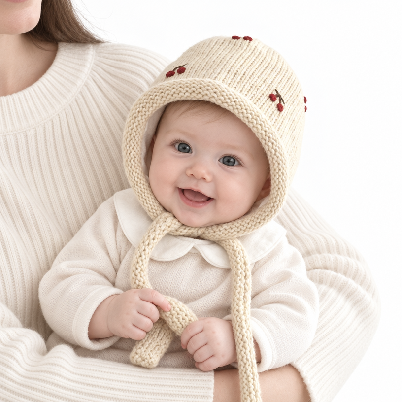 Cherry Roots Knitted Baby Hat