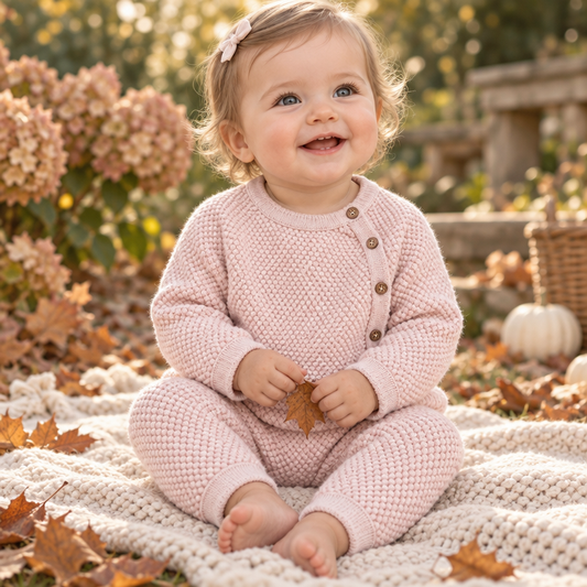 Stylish Days Knitted Cotton Top & Pants Set