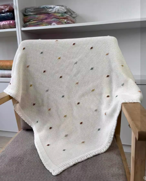 Quality Nordic Cotton Knitted Baby Blanket