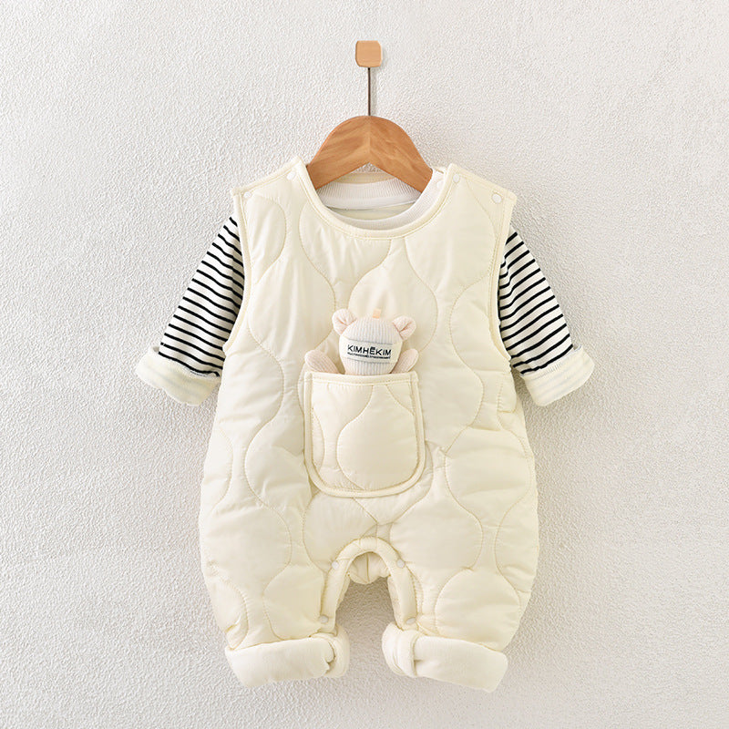 Warm Winter Baby Overall Set