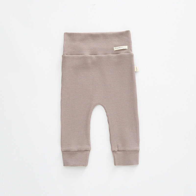 Cotton High Waist Baby Leggings | Pants
