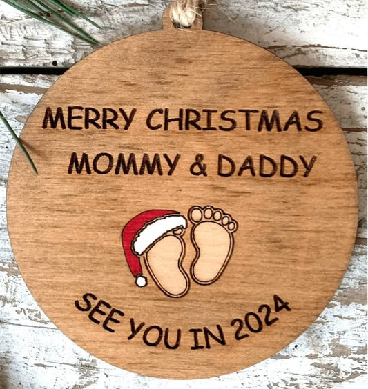 Christmas Tree Pendant Mommy and Daddy to Be