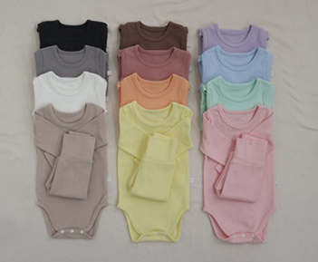Cotton Onesie and Matching High Waist Leggings Set  in 10 color variations