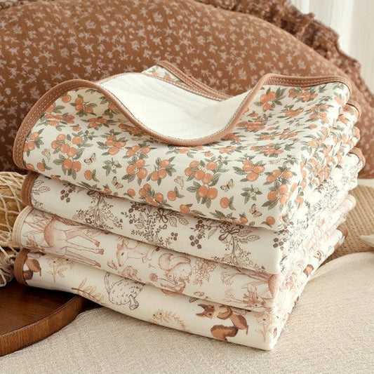 Newborn Earthy Cotton Swaddle and Stroller Blanket