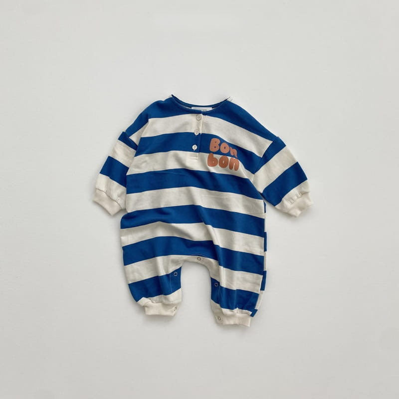 Striped Cotton Romper for Boys