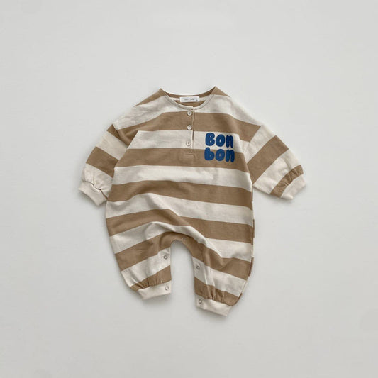 Striped Cotton Romper for Boys