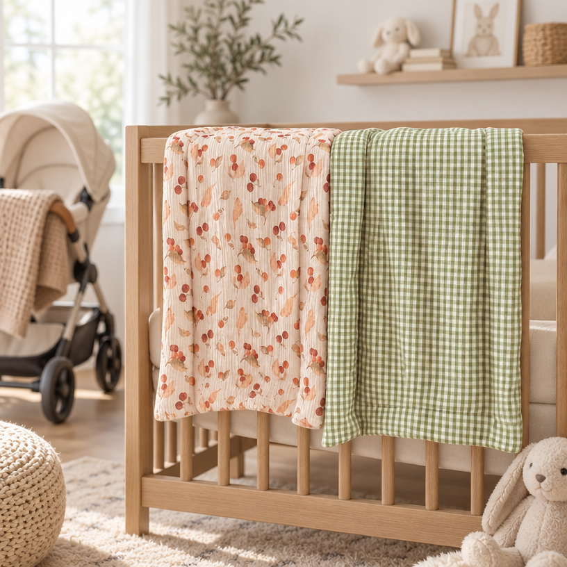 Cozy Nest Reversible Cotton Stroller Bassinet Insert
